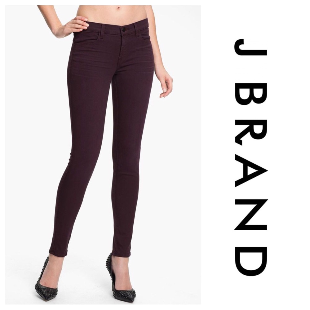 J Brand Dark Plum Super Skinny Jeans Size 27 - L03